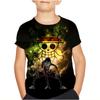 One Piece Luffy футболка Four Emperors короткий рукав Zoro Sanji Chopper Ace Law футболка детская одежда модные костюмы для детей топ