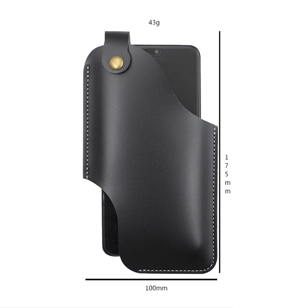 Durable Phone Belt Holder Pouch Universal Black Phone Holster with Belt Loops for Men Carrying Pouch