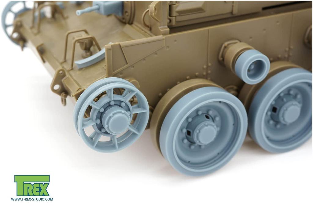 T-Rex Studio 1/35 Scale World War II British Comet Cruiser Tank Wheel Set (for Tamiya) Plastic Model Parts TR35111