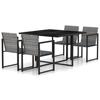 VidaXL Garden Dining Furniture 5pcs and Cushions Wicker Vris 317184