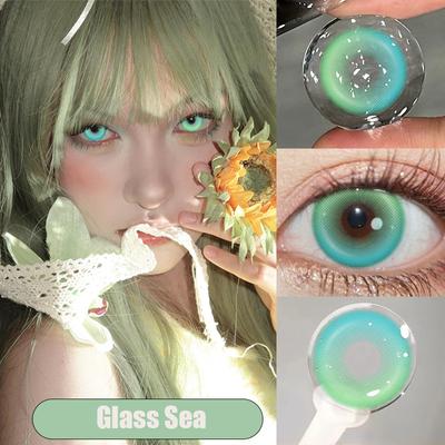 MILLCREEK 2 шт. розово-оранжевые контактные линзы с классом косплея, милые контактные линзы серии клубнично-оранжевый