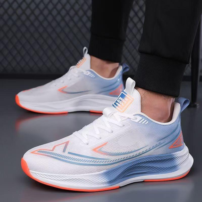 Весенняя мужская обувь сетка рыболовная дышащая модная уличная трендовая легкая универсальная беговые кроссовки