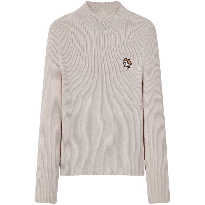 Teenie Weenie Women's Half-High Collar Knit Sweater