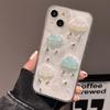 3D Облака Капли Дождя Чехол для Телефона Для iPhone 17 Air 16 15 14 Plus 13 11 12 Pro Max Мягкий Блестящий Силиконовый Защитный Чехол
