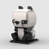 MOC Милый Креативный Маленький Животный Мини-Панда 3D DIY Строительные Блоки Медведь-Енот Мультяшный Питомец Кирпичи Модель Головы Игрушки Подарки на День Рождения для Детей