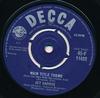 7inch Record JET HARRIS - Main Title Theme (From The Man With 45F11488 Decca 1962 UK Rock Used
