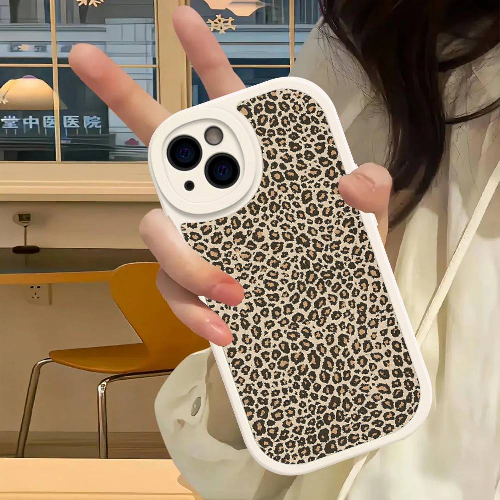 Чехол для телефона с принтом леопарда и гепарда для iPhone 16 15 14 13 12 11 Pro Max Plus Mini Кожаная крышка