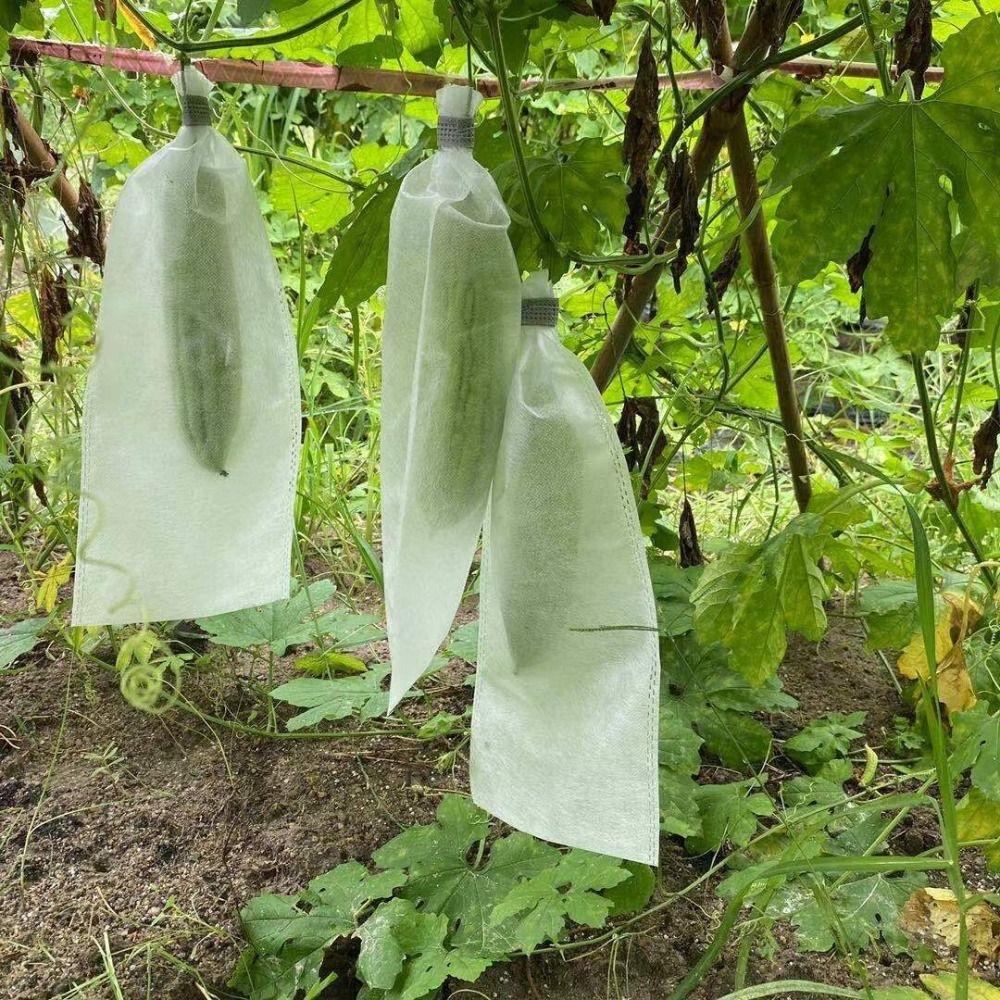 100Pcs Planting Fruit Protection Bags Fabric Planting Pocket Insect Barrier Pouch  for Vegetable