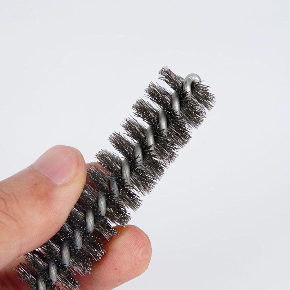 6/8/10/12/14Pcs With Handle Steel Bore Brush Cleaning Brush for Power Drill Impact Driver