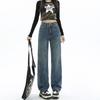 High Waist Wide Leg Jeans Women's Autumn and Winter 2025 New Straight Loose Large Size Thin Drape Pants