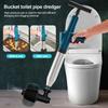 1 Set Toilet Plunger Powerful Toilet Pipe Unclogger Stainless Steel Floor Drain Unclogger for Bathroom Kitchen