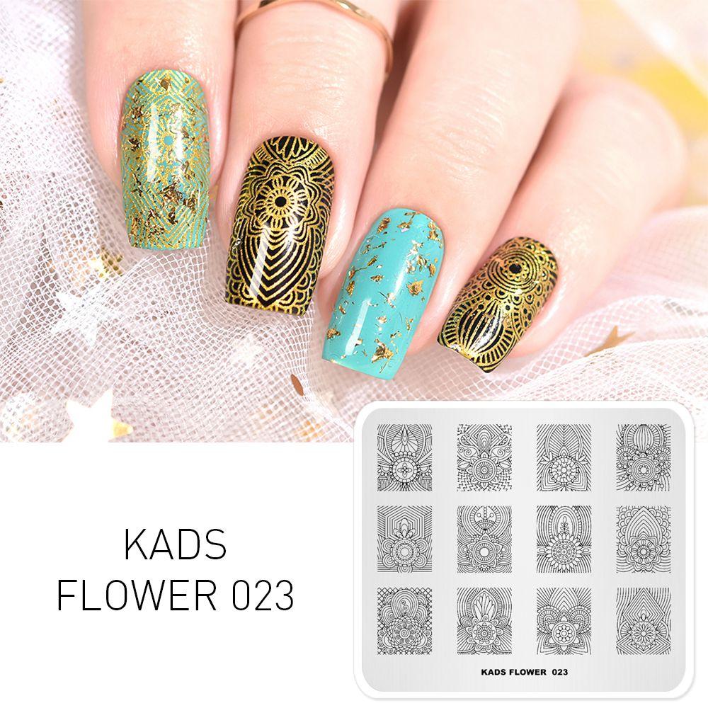 kads 53 Flower Series Nail Stamping Plates DIY Manicure Stamping Plate for Nail Art Template Nail Art Stamp Plates