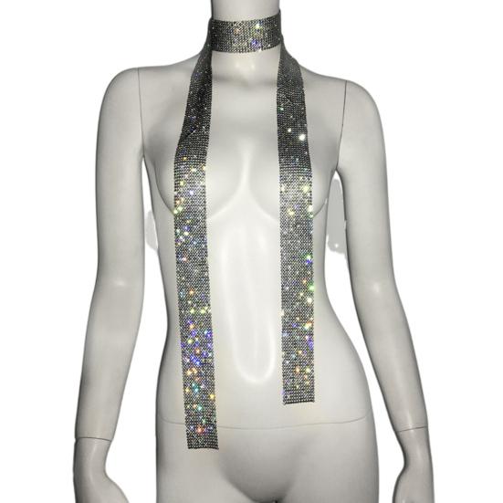 Женский длинный шарф с блестками, удобный длинный шарф, украшенный пайетками, декоративный шарф для повседневной носки и вечеринок