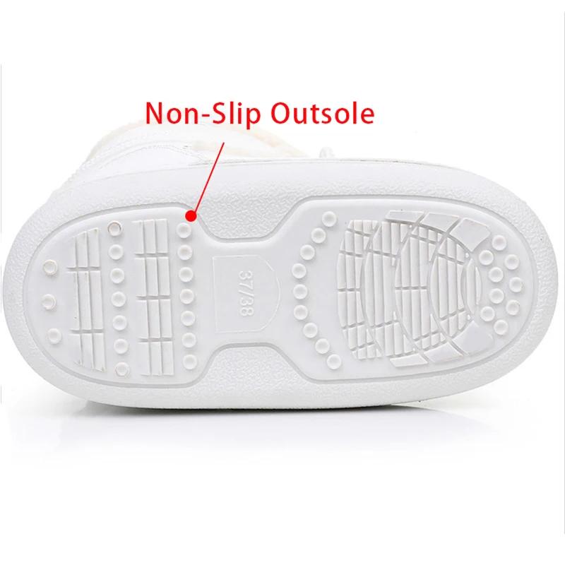 Модные зимние пушистые женские сноубутсы, уличные хлопковые ботинки из искусственного меха, водонепроницаемая платформа до середины икры, женские лыжные ботинки