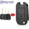 Jingyuqin Remote Car Key Fob Shell Case Cover 2 Buttons For Peugeot 106 206 306 406 For Citroen C2 C3 Xsara Picasso