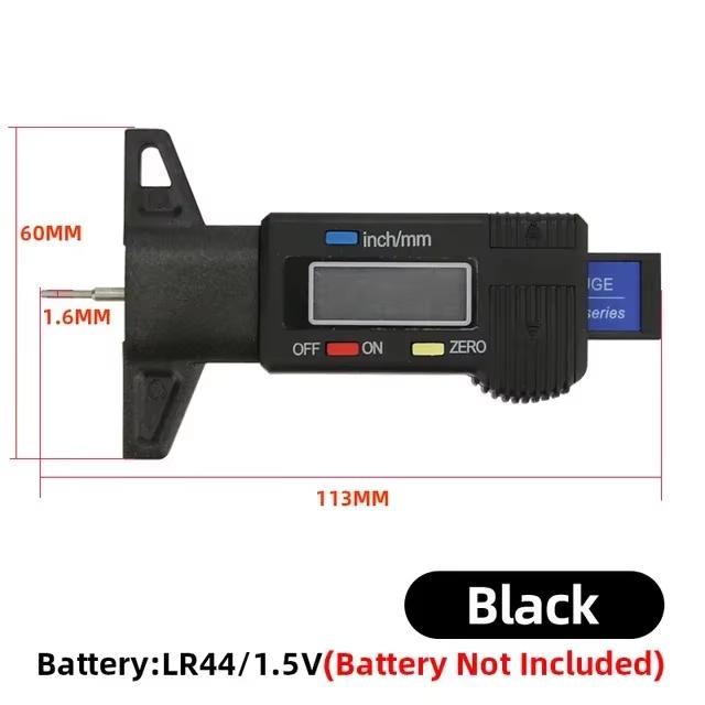 Цифровой глубиномер, штангенциркуль, измеритель глубины протектора, ЖК-дисплей, измеритель протектора шин для автомобильных шин 0-25 мм, измерительный инструмент, инструменты для ремонта штангенциркуля