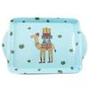 [R0659] - Small Melamine Tray 'Saperlipopette' Turquoise (Camel Joe) - 21x14 Cm