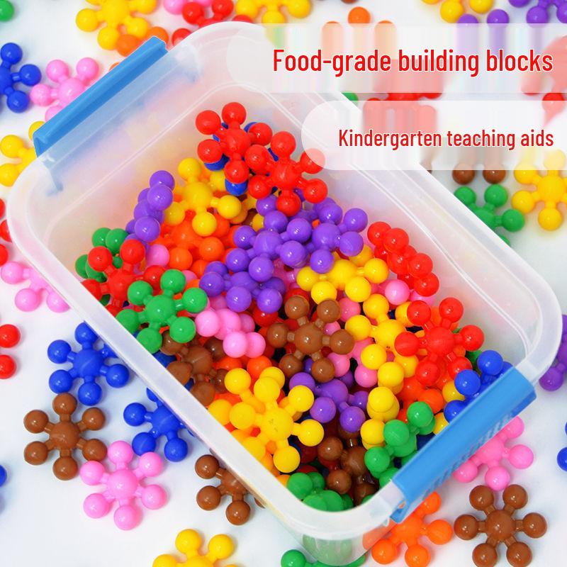 Plum Blossom 3D Snowflake Interlocking Building Blocks - Educational Rotating Toy