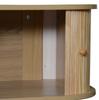 TV Cabinet - Natural Wood Blend TV Cabinet with Doors and Drawers. TV Stand with Rattan Sides. Storage Solution, Natural Country Style