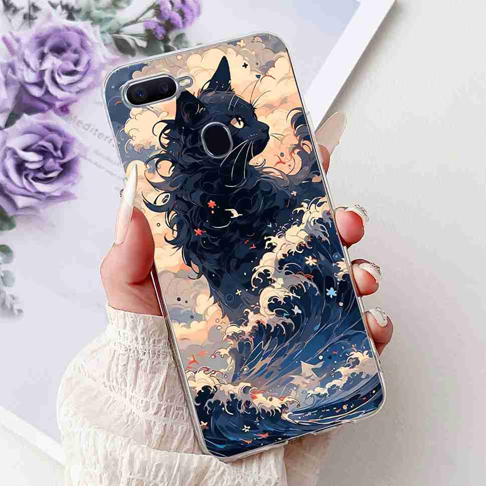 Для Oppo F9 CPH1823 6.3" Чехол Мягкий Силикон ТПУ Задняя Крышка Для Oppo f9 OPPO F9 Pro Модный Цветочный Рисунок Защитные Чехлы