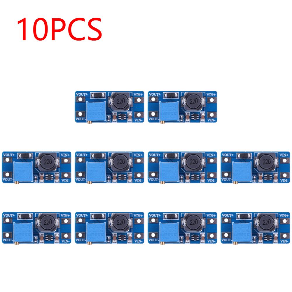 10PCS MT3608 DC-DC Step Up Converter Module Adjustable Booster Power Supply Module Voltage Regulator 2A Max 2V-24V To 5/9/12/28V