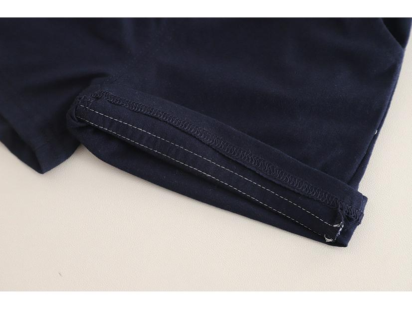 “2025 New Style Boys' Summer Two-Piece Set: Lapel Stripe Short Sleeve"