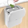 Hanging Trash Bins Kitchen Food Garbage Can with Lid Foldable Wall Mounted Trash Storage Bins Large Capacity Organizer Can