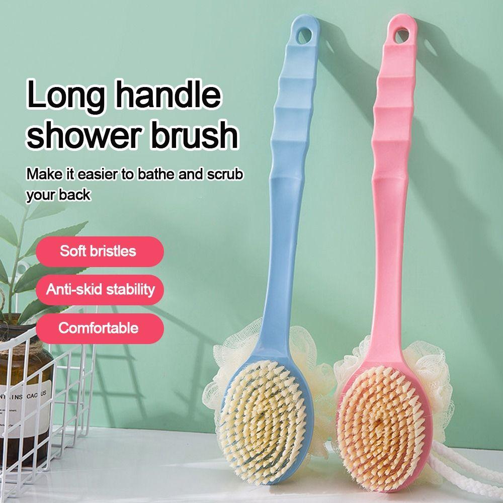 Gentle Long Handle Shower Massage Shower Brush Exfoliating Soft Bristle Bath Brush