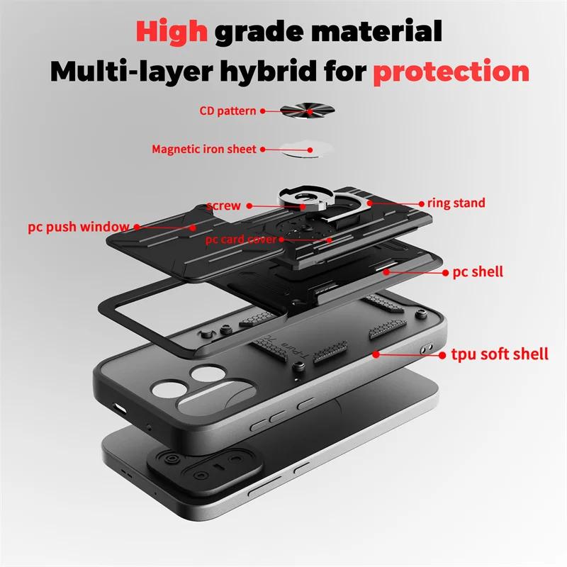 Heavy Duty Armor Shockproof Case For Xiaomi Redmi Note 15 Pro 5G 4G Note15 Pro Plus Lens Protector Cover Card Slot Holder Funda