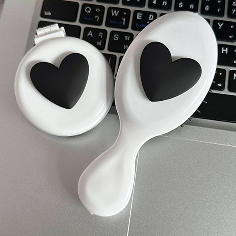 Portable Anti-Static Hair Comb Hair Salon Hairdressing Massage Folding Hair Brush Cute Air Cushion Comb Travel Girl Hair Combs