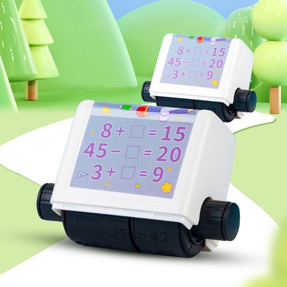 2-in-1 Math Rolling Stamp Reusable Arithmetic Practice Stamp High Quality Math Roller Stamp School