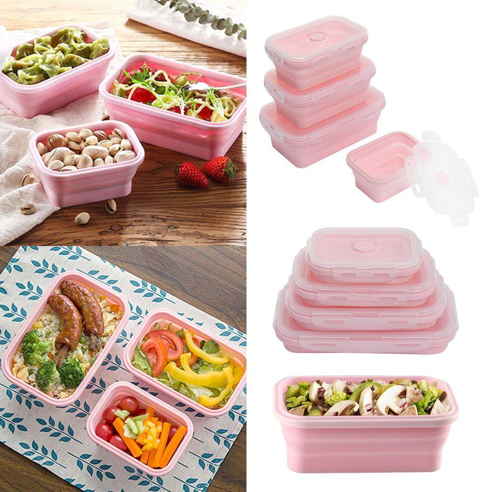 & Living Storage Kitchen Folding Lunchbox Silicone Food Container Collapsible Bowl Picnic Boxes