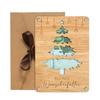 Wooden Crafts German Blessings Engraved Money Tree Board Double-Sided Traditional Wooden Holiday Gift