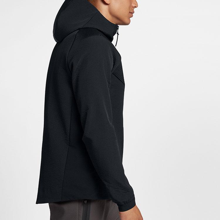 Nike Мужская куртка с капюшоном и принтом логотипа, черная 928552-010