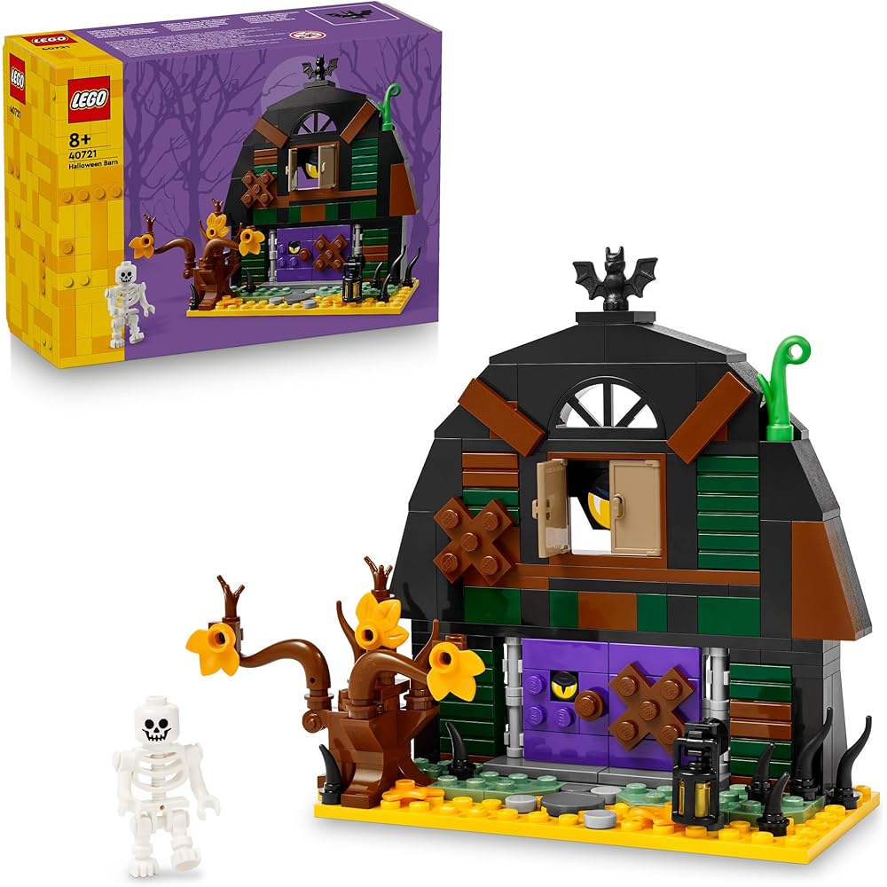 Набор для сборки Lego Хэллоуинский амбар со скелетом, с минифигуркой, для детей от 8 лет 40721