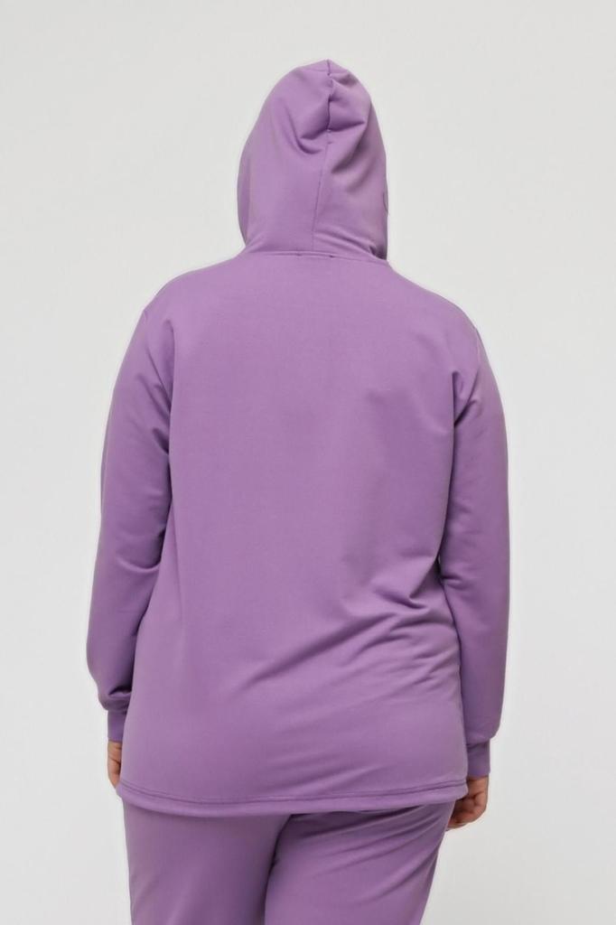 Женский стиль, толстовка большого размера, большой размер, модель на молнии с капюшоном, 2 кармана, длинный зеленый Спортивный и повседневный свитшот зеленого цвета