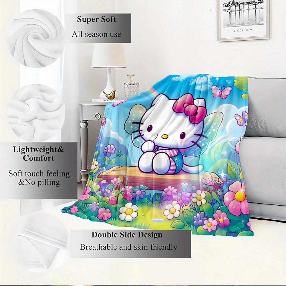 1pc Hello Kitty Fairy Wings Blanket - Home Decor, Universal, Cozy, Machine Washable, Perfect for Everyone, Perfect Gift for All Family, Avai