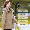 Mom's 2023 Fleece-Lined Winter Jacket - Mid-Length Cotton-Padded Coat for Middle-Aged & Elderly Women.