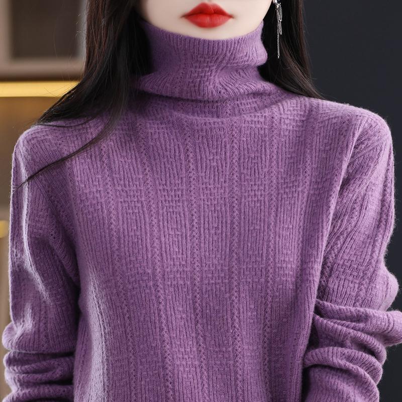 Женский кашемировый свитер Qinghe cashmere 30% кашемир 70% шерсть Женский осенне-зимний кашемировый свитер мягкий и теплый