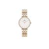 [Official Shop/2-Year Warranty] Daniel Wellington DW Women's Watch with Petite Lumine Bezel, 28 RG, 5-Link, White Rose Gold. Elegant Luxury Watch. A P