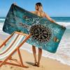 Viking Symbol Print Beach Towel, Large Soft Quick Dry Towel for Beach Camping Swimming