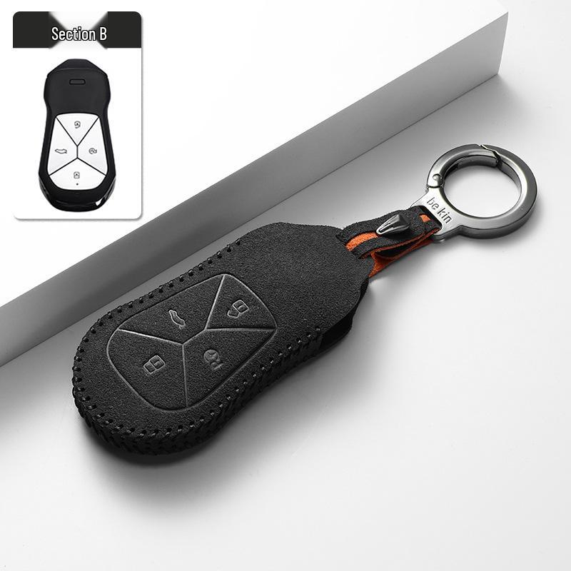 Compatible Key Cases for XPeng P7, P7i, G6, and G9; Premium Designs for G3, G3i, and P5 with Double-Sided Buckle and Women's Suede Options.