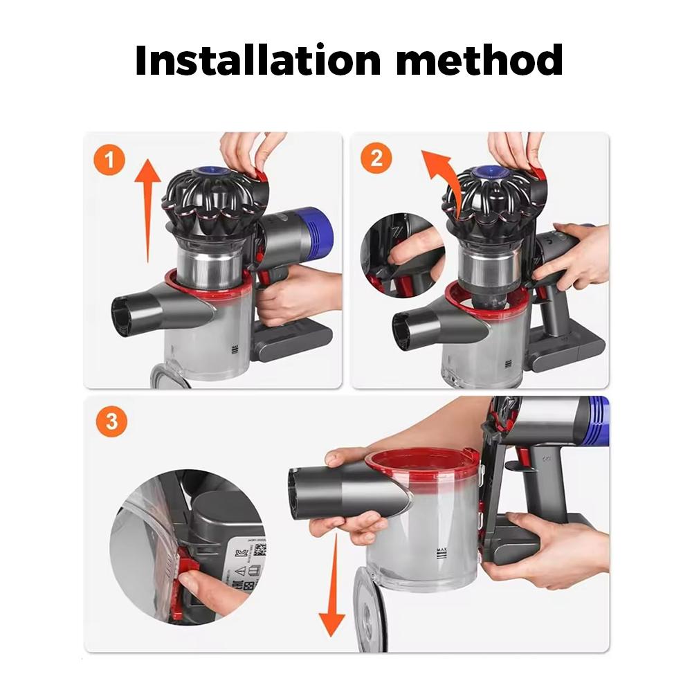 Для пылесоса Dyson V6 V7 V8 V11 V15 V10 V12Slim Пылесборник Контейнер для пыли Уплотнительное кольцо Крышка основания HEPA-фильтр Задняя крышка двигателя Деталь