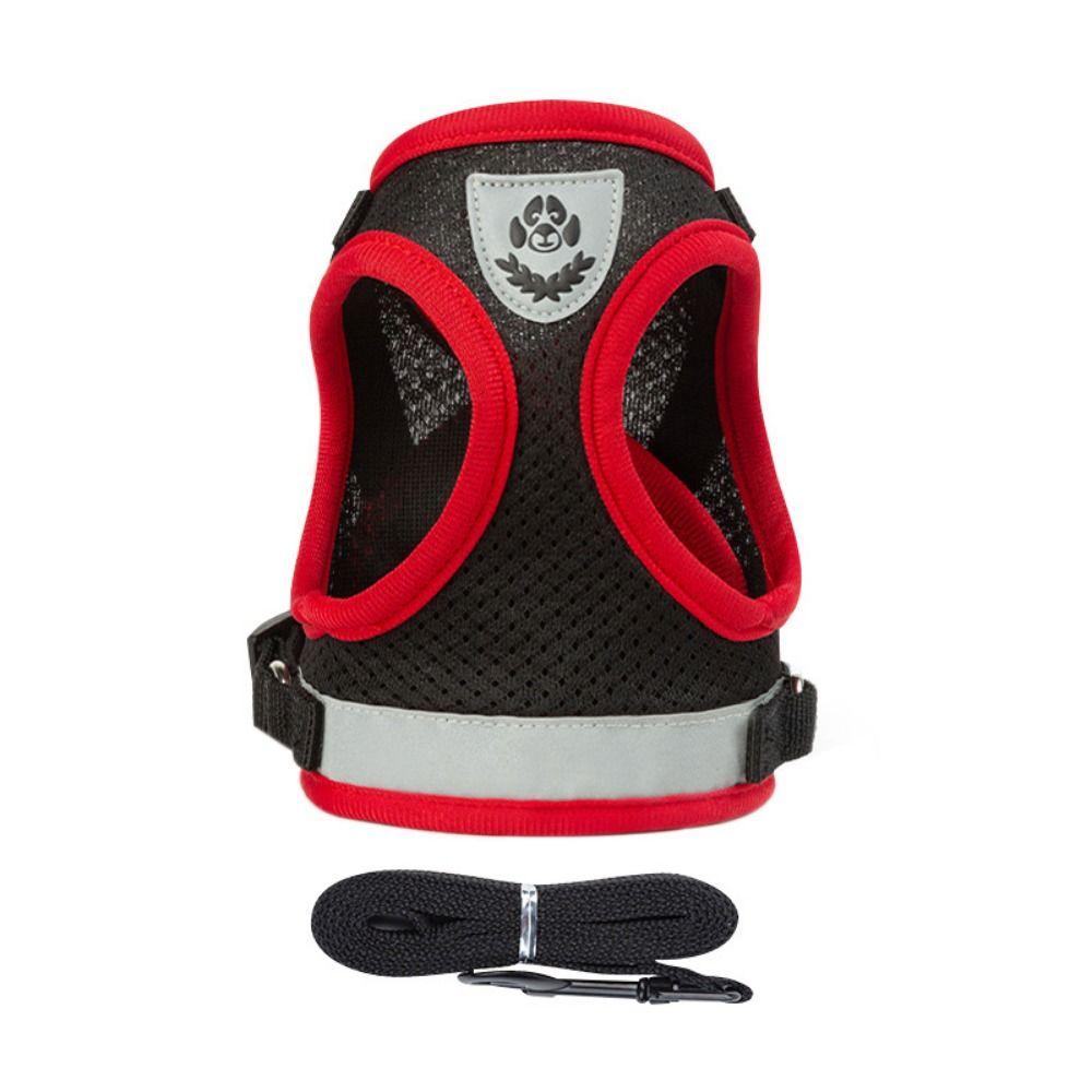 Светоотражающая шлейка и поводок для щенков, мягкие ремни для груди, сетчатый жилет для собак, для прогулок