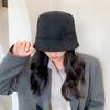 Hat Women's Autumn and Winter Solid Color Suede Fisherman Hat Ins Face Showing Small Bucket Hat Japanese Style Basin Hat for Men
