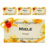 Alchimia Ladybug Soap, Natural Handmade Perfume Soap, MIELE (honey), 4 Pieces, 200g