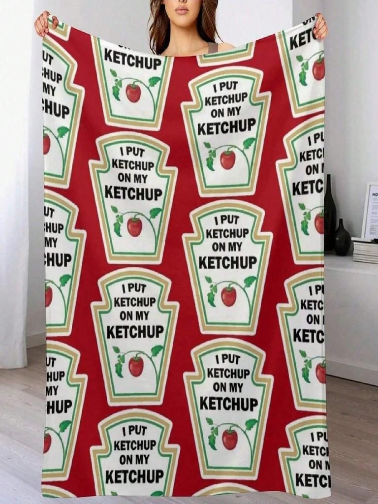 Новый Я Кладу Кетчуп На Свой Кетчуп Плед Пледы Диваны Декор Большой Многоцелевой Летнее Постельное Белье Пледы