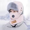with Goggles Ski Hat Russian Ushanka Cycling Windproof Cap Pilot Hat Lei Feng Hat  Sports