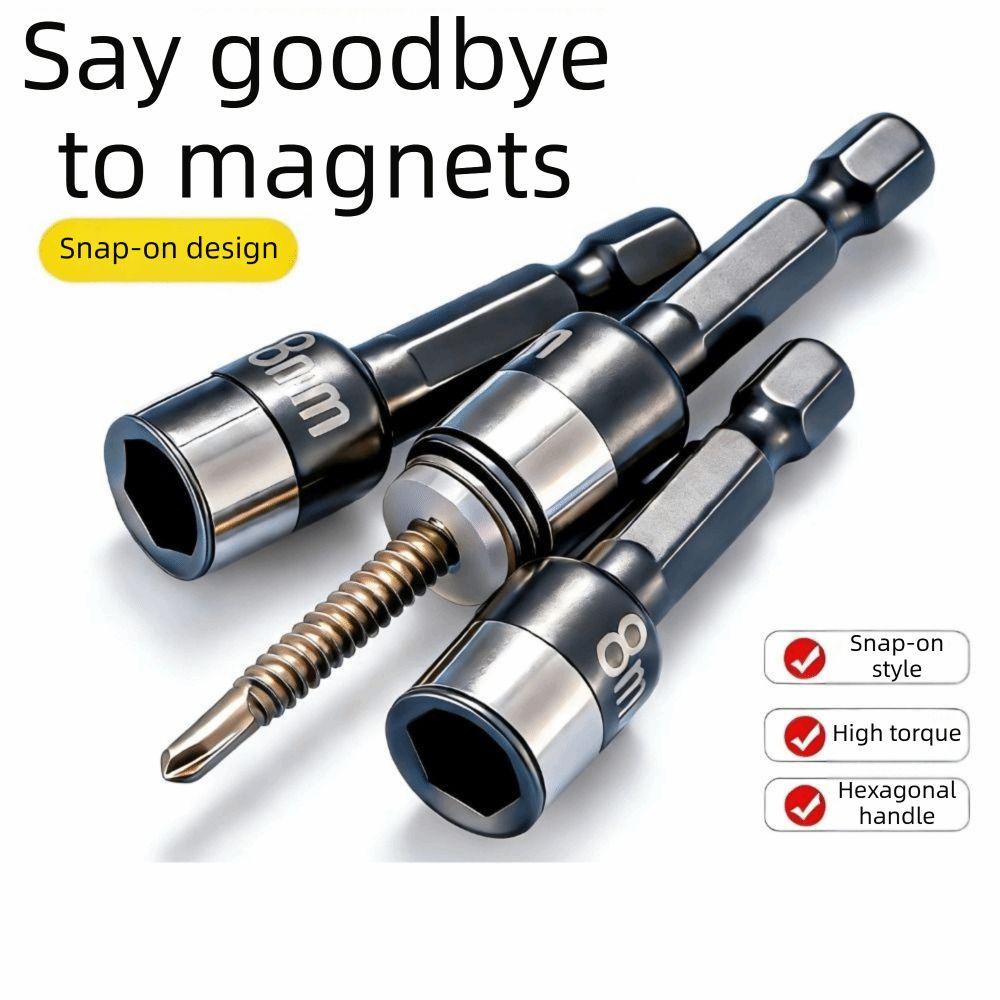 8pcs 8 Pieces Hex Shank Socket 8mm Size Socket Adapter Accessories Nut Screwdriver Home Maintenance