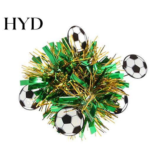 Party Sports Wristband Soccer Theme Wrist Flower Cheerleader Pom Game Performance Dance Ball for Events Day Favors Fan Accessory